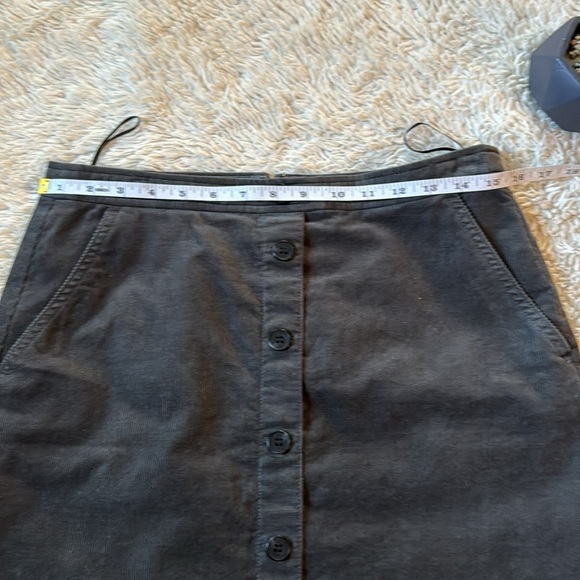J Crew Women’s Corduroy Mini Skirt A-Line Button Front Accent Gray Size 6 - Picture 8 of 12